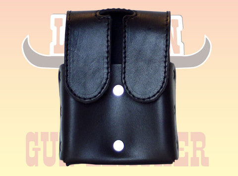 Premium Leather OWB Double Magazine With Velco Closure